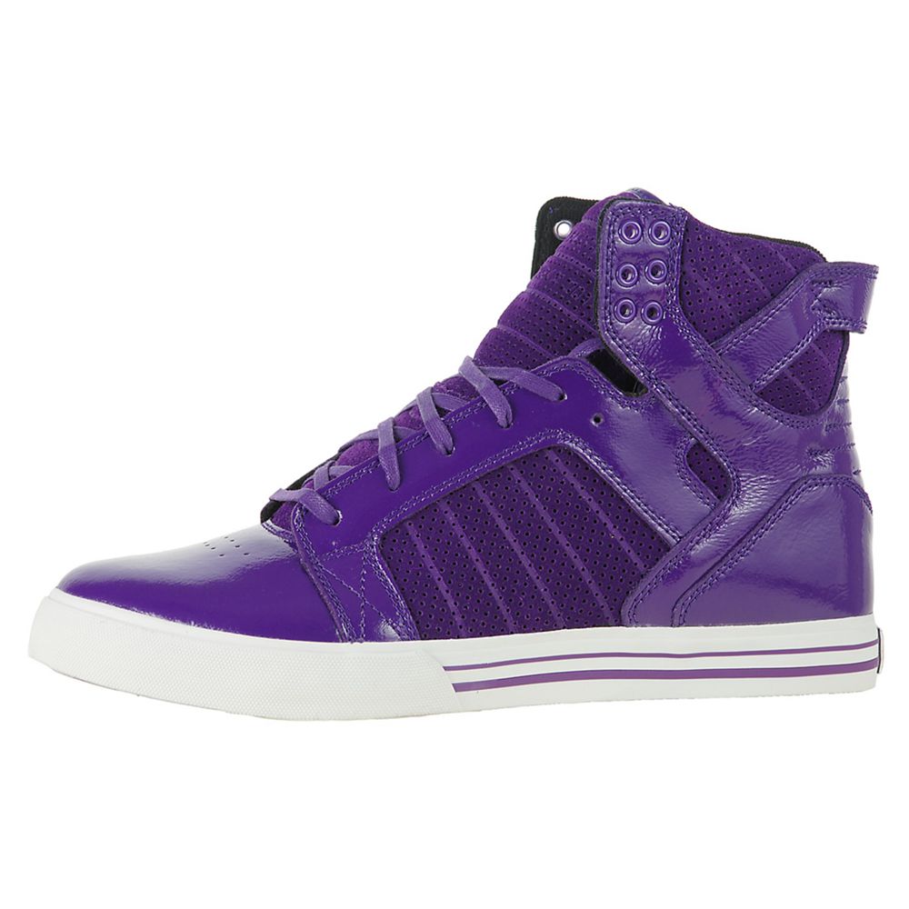 Supra SkyTop Purple Shoes - Supra High Top Shoes Mens Factory Outlet Canada